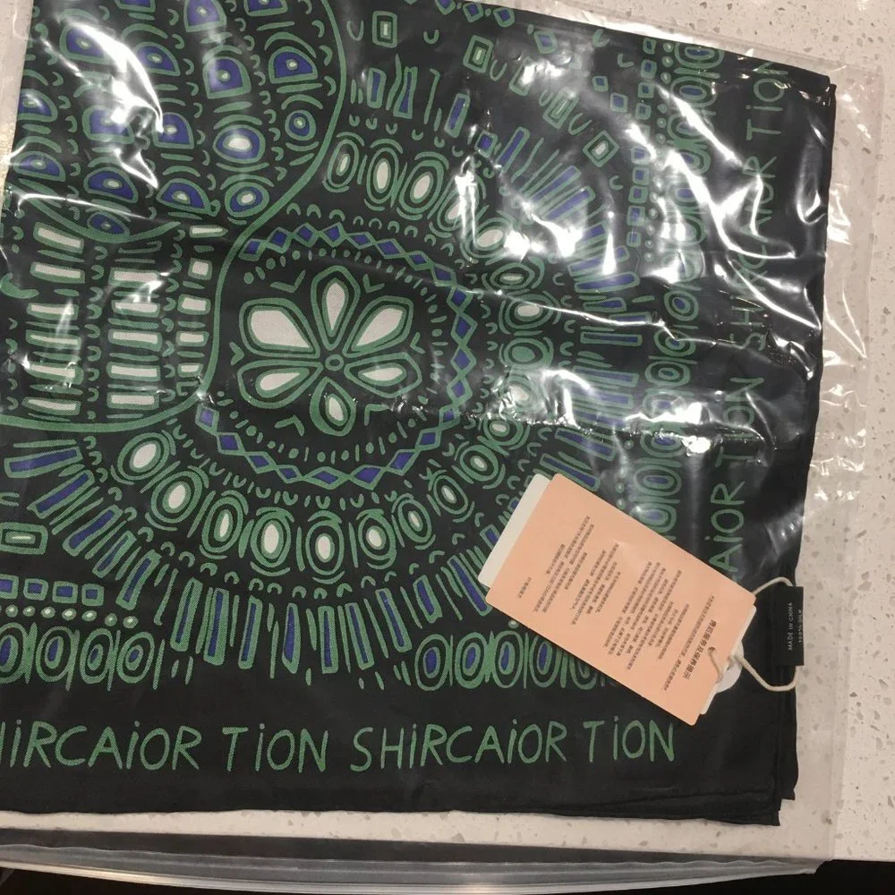 Women Genteel Elephant Print Twill Silk Scarf